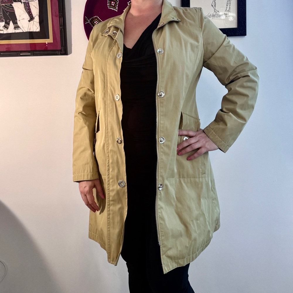 Michael Kors tan rain coat